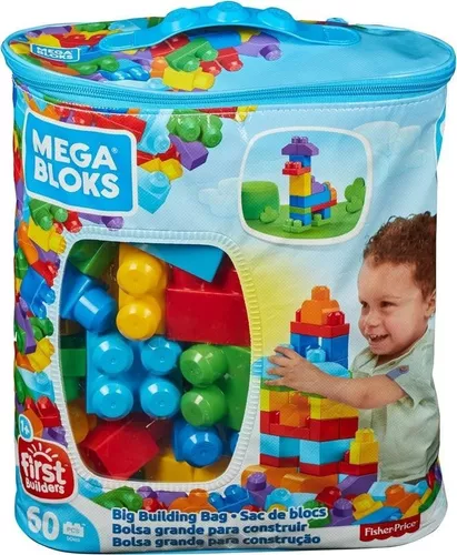 Blocos de Montar - Mega Bloks - Sacola com 80 Peças - Azul - Fisher-Price