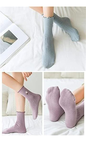 Kimkshine, Calcetines Con Volantes Para Mujer, Calcetín De P