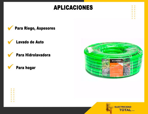 Imagen 7 de 10 de Aspersor Regador Estaca De Zinc + Maguera De Riego 1/2 25m