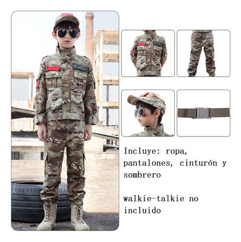 Traje De Rana De Uniforme Militar De Camuflaje For Niños