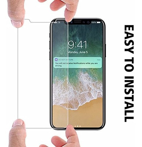 Greywood iPhone X10 Protector De Visualizacion Vidrio Templ