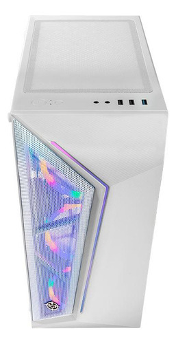 Gabinete Gamer Tgt Carbon, Rainbow, Mid-tower Lat De Vidro W Cor Branco