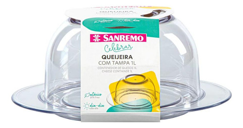 Quesera Con Campana Plastico Cristal Sanremo