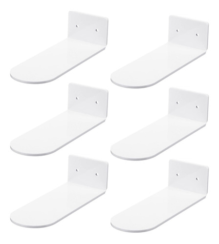 Paquete De 6 Estantes Flotantes Para Zapatos, Blancos, Para