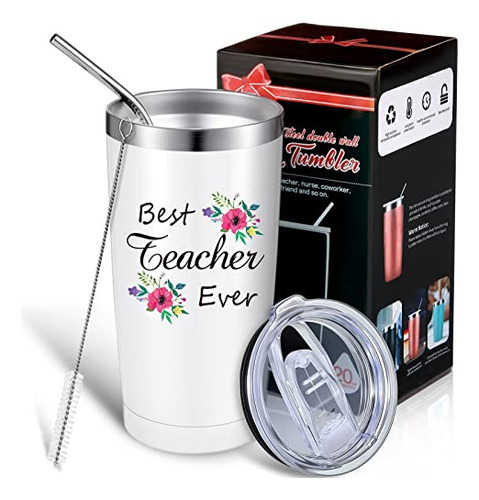 Best Teacher Ever Travel Tumbler, Personalized Teachers Grad