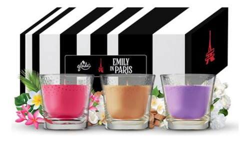 Aromatizador de Ambiente Glade Velas Edição Limitada Emily em Paris Pack 3 Unidades