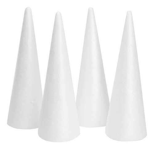 4 Cono Espuma Para Manualidad Decoracionde Fiesta Navidad X