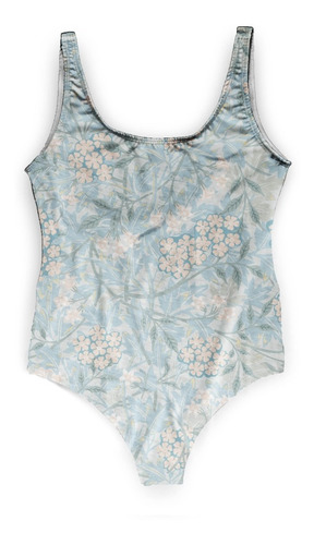 Maiô Body Bori Feminino Verão Floral Folhas Natureza Galho