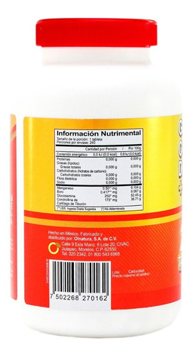Imagen 2 de 5 de Glucosamina Condroitina + Boro Y Manganeso 240 Tabletas