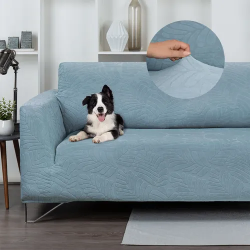 comprar Protector Cubre Sala Elástico Ajustable -3 Pzas- Real Textil Azul Grisaceo | Espuma Antideslizantes\u002F Adaptable A Tu Sillón | Opción Ideal Para Familias Con Niños O Mascotas