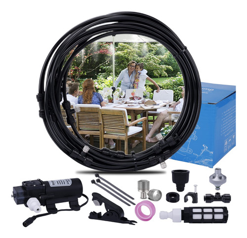 Sistema Humidificador Picos Boquillas Aspersoras Bomba 12v