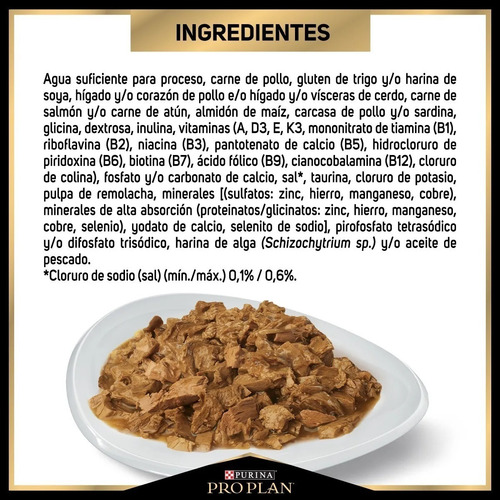 Sobre Purina Pro Plan Pollo En Salsa 85g Alimento