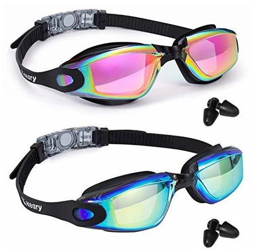 Keary Swim Goggles Pack Of 2 Anti-fog Nadando Gafas 29wd9