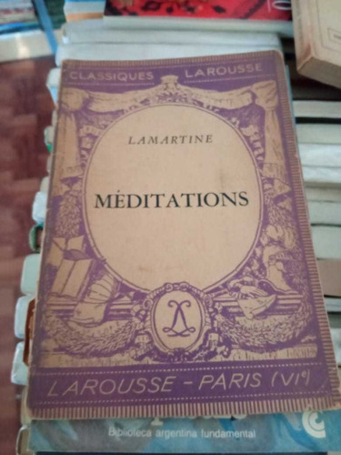 Meditations Lamartine En Francés Editorial Larousse París 