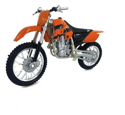 Motocicleta Die Cast Welly Ktm 450 Sx Naranja 15,24 Cm