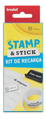 Recarga Para Tu Sello Etiqueta Ropa Y Articulos Stamp Stick Color De La Tinta Negro Color Del Exterior Negro