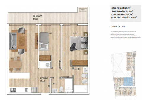 Venta De Apartamento De 2 Dormitorios En Urban Xi, Pocitos