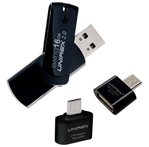 Unirex Swing Usb 2.0 Flash Drive Adaptador Micro Usb-c 16 Gb