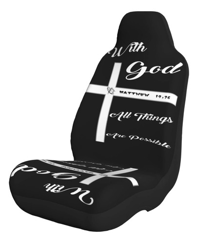 Fe Cristiana Jesus-con Dio Todo Posible Funda Asiento Coche