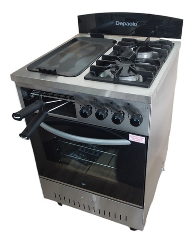 Imagen 2 de 2 de Cocina 2 Hornallas Depaolo Horno Visor C/ Plancha Y Tostador