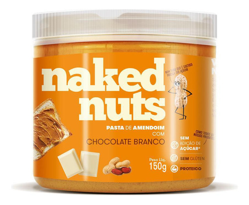 Pasta De Amendoim Com Chocolate Branco 150g - Naked Nuts
