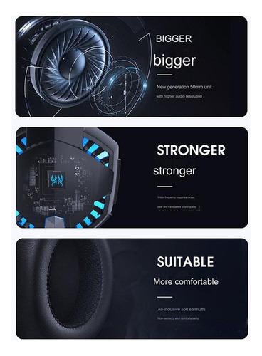 Yan Auriculares For Juegos Kotion Gamer G2000 Negros Y