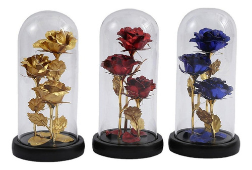 Regalo De Rosa Para El Día De Valentín, Decoración De Oro