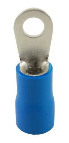 Kit 10un Terminal Olhal Anel 16mm Azul M6 Argola P. Isolado