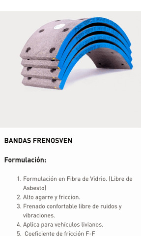 Bandas De Freno 19-0174=4704 Ford Cargo/iveco/volkswagen
