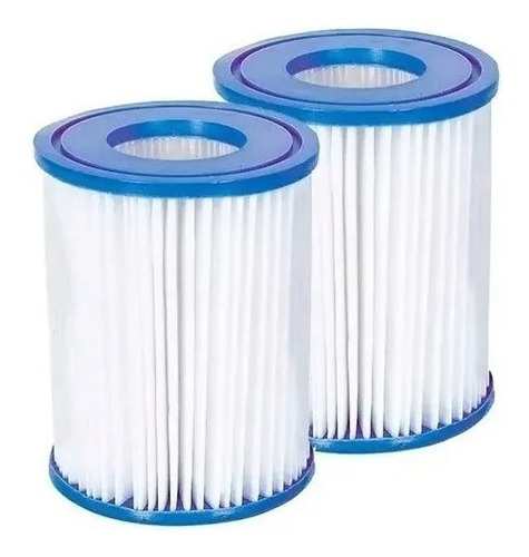 Imagen 2 de 4 de Pack 2 Cartucho Filtro Para Piletas Bestway 58093 8x9cm