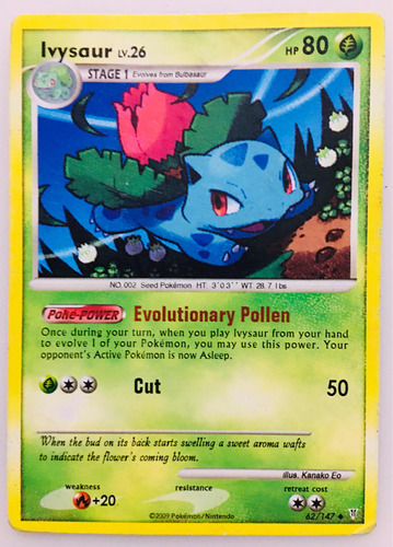 Carta Basic Ivysaur 62/147 Pokemon 2009