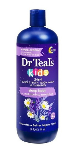 Dr Teals Kids 3 En 1 Burbujas, Jabon Cuerpo Y Shampoo