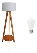 Comprar Lampara  Tripode  Nordico Escandinavo Con Estante + Led
