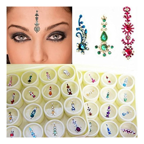 Bindi Box Largo Cristal Multicolor Bindis Cara De Novia Joya