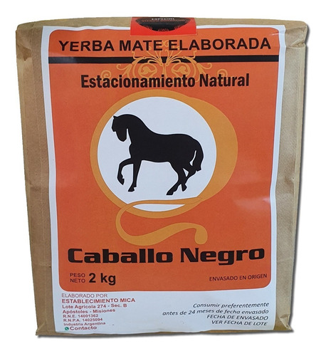 Yerba Mate Caballo Negro Barbacuá 2kg