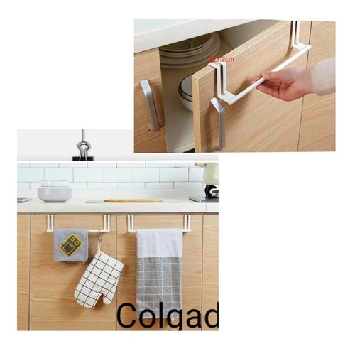 Colgador Para Puerta Toalla Cocina Baño Acero Inoxidable 28c