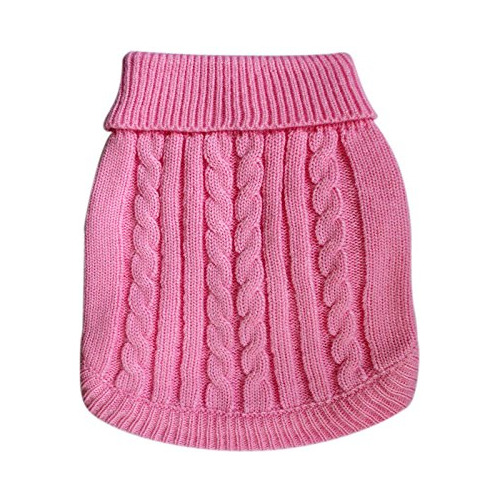 Tangpan Suéter Con Cuello De Tortuga Para Perros, Xs, Rosado