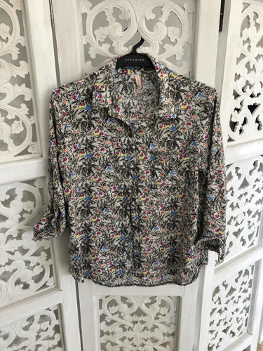 Camisa De Algodón Estampado Talle 2 (p6) Flores