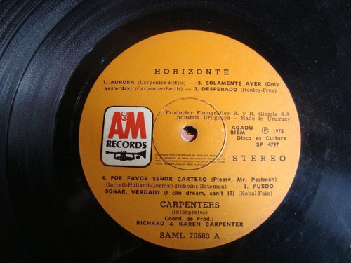 Sin Tapa Disco The Carpenters Horizonte Bi0