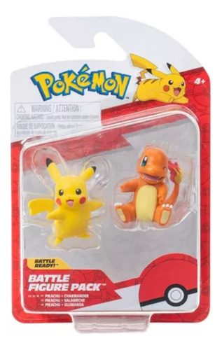 Mini Figuras Pikachu Charmander Pokémon Colección Jazwares
