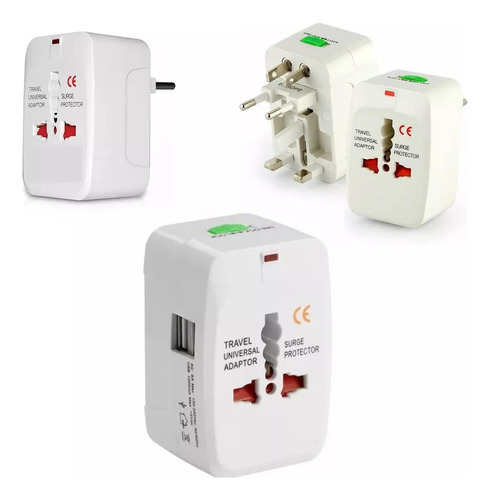20pz Adaptador Convertidor Clavija Corriente Universal Viaje