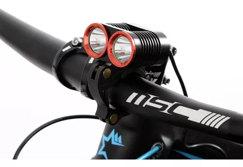 Luz De Bicicleta Msc 1500 Lumens Recargable Doble Foco