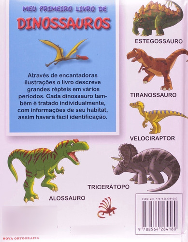 Livro Meu Primeiro Livro De Dinossauros (ilustrações) - No
