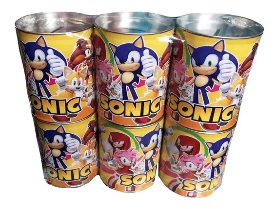 6 Alcancías Dulcero Sonic Fiesta