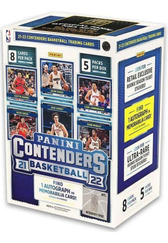 Blaster De Baloncesto Panini Contenders (5 Cartas): 1 Unidad