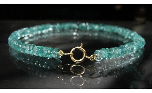 Imagem 3 de 6 de Pedras - Pulseira Unissex, Apatitas E Ouro 18, Cód180p56