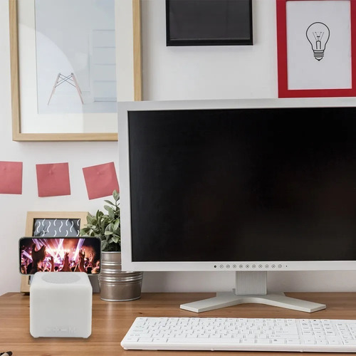 Bocina Lampara Led Touch Cubo Tactil Recargable Pack 5 Pz Color Blanco