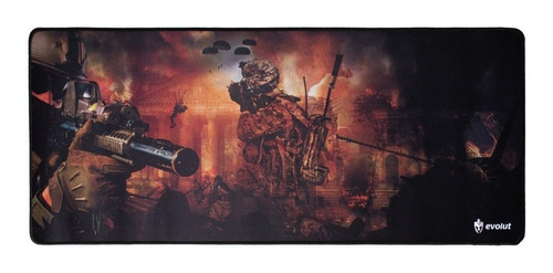 Mouse Pad gamer Evolut EG-402 de borracha Vermelho/Soldado g 700mm x 300mm x 2mm