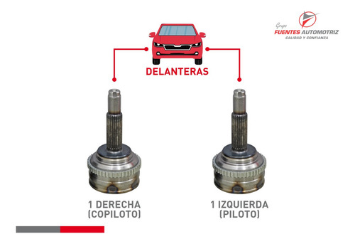 Jgo 2 Junta Espiga Lado Rueda Para Gm Aveo 1.6 2015 2016 Abs