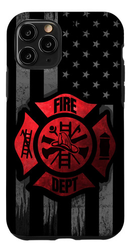 Funda Para iPhone 11 Pro American Flag Distressed Piel Sinte